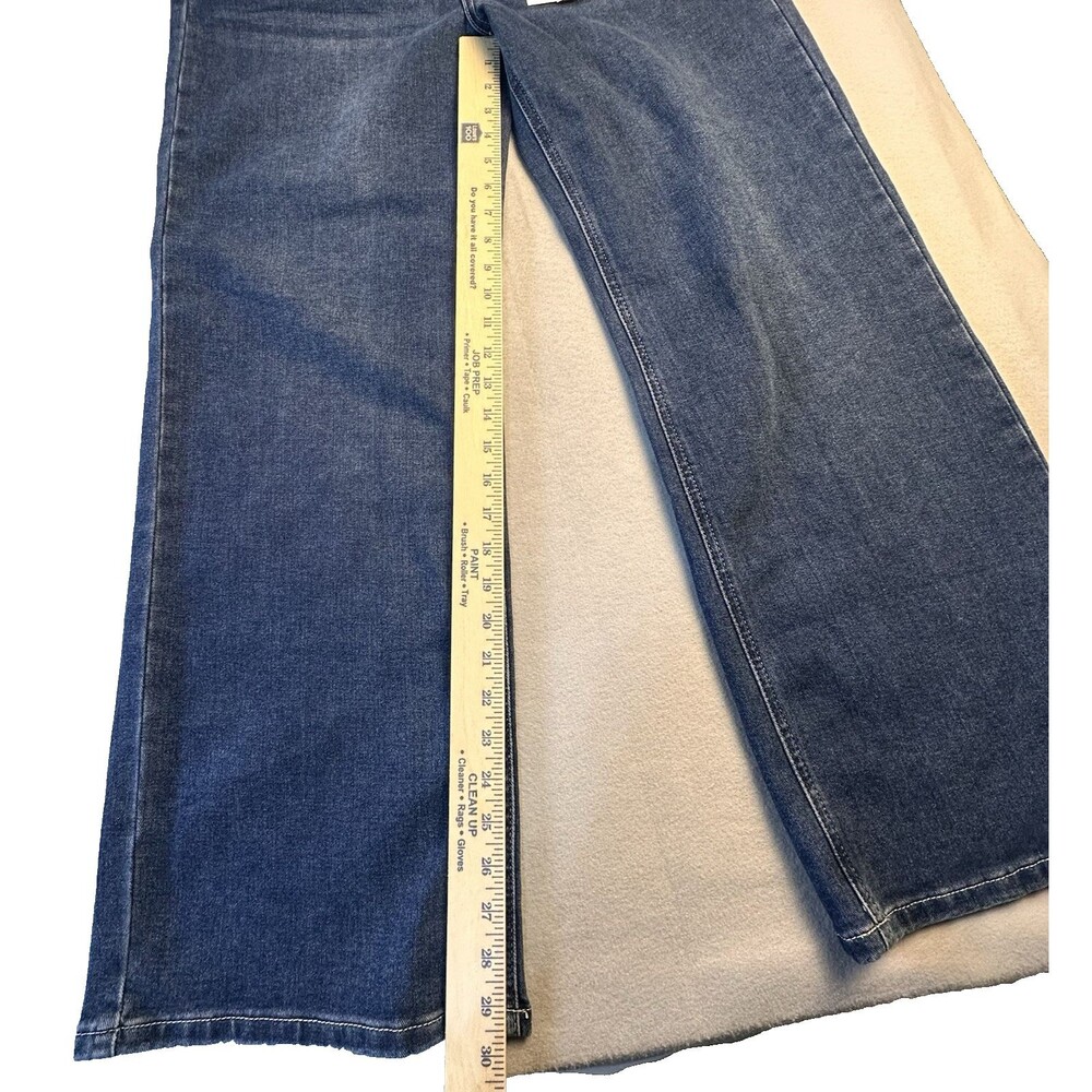 HDLTE High Rise Wide Leg Dark Wash Denim Size L NWT - Picture 7 of 8